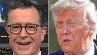 Stephen Colbert Spots Awkward Moment Between Trump And Melania