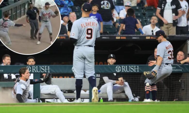 Tigers’ Dillon Dingler, Zach McKinstry combine for jaw-dropping catch on pop out Tigers’ Dillon Dingler, Zach McKinstry combine for jaw-dropping catch on pop out