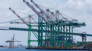 Trade deficit fell by a record amount in April as demand dropped for imports