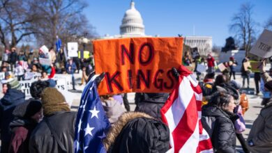 “No Kings” day merch for sale on Amazon, Temu and other e-commerce sites