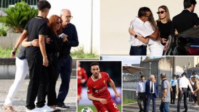 Heartbroken family of late soccer player Diogo Jota arrives at funeral in Portugal
