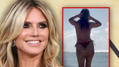 Heidi Klum Goes Topless at Beach, on Video