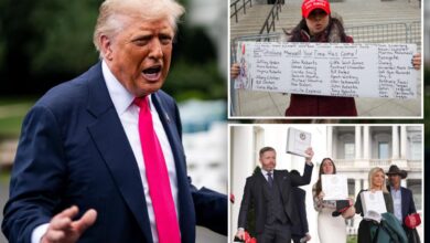 Trump rages against ‘weaklings’ and ‘past supporters’ buying into ‘Epstein hoax’