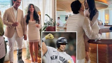 Yankees’ Oswaldo Cabrera got married — in a walking boot