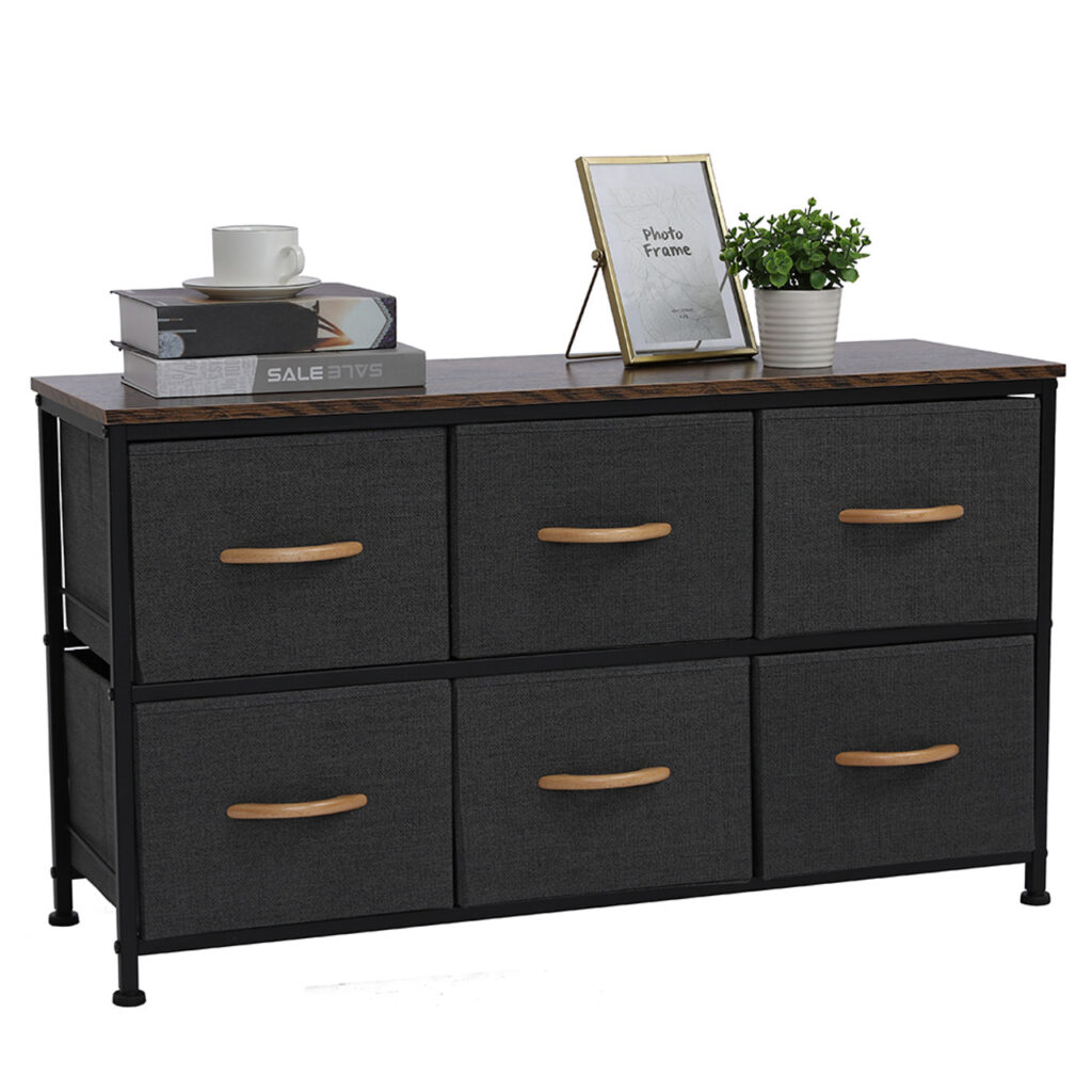 63 tier dresser with fabric drawers