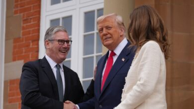 Trump meets U.K. leader Starmer as he celebrates striking trade deal with EU