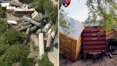 35 Union Pacific train cars derail in horrific scene in small Texas town