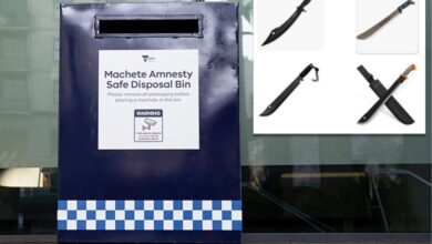 Australian state rolls out machete ‘disposal bins’ ahead of ban