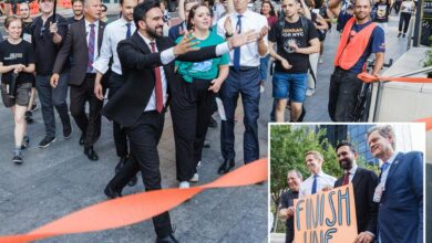 City officials walk faster than M34 bus in rush-hour race