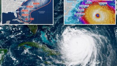 Hurricane Erin’s path to batter East Coast with ‘monster’ waves