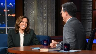 Kamala Harris Appears on Stephen Colbert’s ‘Late Show’