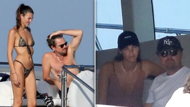 Leonardo DiCaprio & Vittoria Ceretti Enjoy Day on Luxury Yacht Near Spain