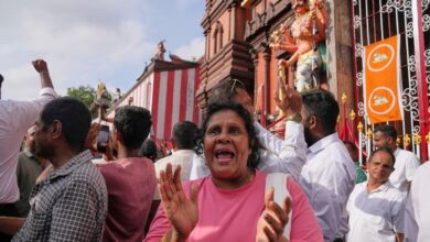 Protests erupt in Sri Lanka’s capital over the arrest of ex-president Wickremesinghe