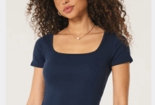 Hollister Ribbed Square Tee