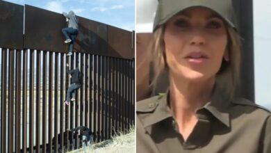 Southern border wall will be painted black to make it ‘even harder for people to climb,’ DHS Secretary Kristi Noem says 