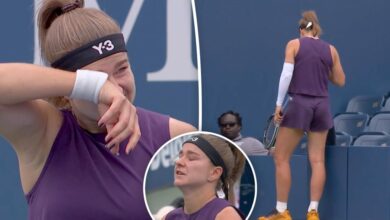 Tennis ace Karolína Muchová cries at US Open after seeing ex in crowd