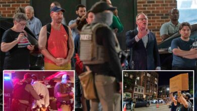 Washington DC residents protest White House on Trump federal agents deployment