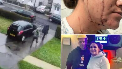 Horrifying moment ex-boyfriend slashes prison officer’s throat after waiting outside her home
