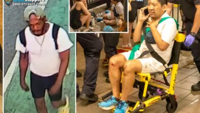 New footage shows mumbling maniac suspected of punching Harlem Hospital pediatrician onto NYC subway tracks