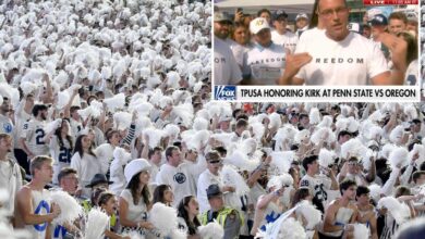 Thousands of Penn State fans wear Charlie Kirk’s iconic ‘FREEDOM’ shirt in tribute at game against his favorite team