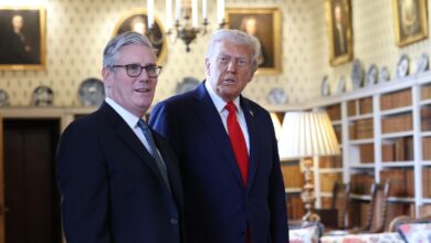 Trump arrives at Chequers to meet with Starmer on day 2 of UK state visit