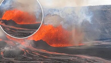 ‘Volnado’ spins skyward as Hawaii’s Kīlauea volcano erupts