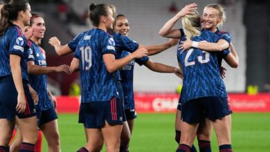 Arsenal beats Benfica 2-0 to recover from opening loss in Women’s Champions League