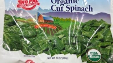 Organic frozen spinach distributed nationwide recalled due to potential listeria contamination