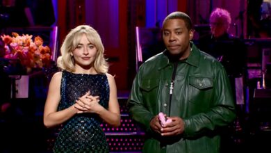 Sabrina Carpenter Jokes About Provocative Image in ‘SNL’ Monologue