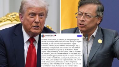Trump cutting off subsidies to Colombia, calls prez ‘illegal drug leader’