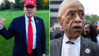 Trump mocks Al Sharpton with unflattering snap as calls for probe into his ‘lowest rated’ show