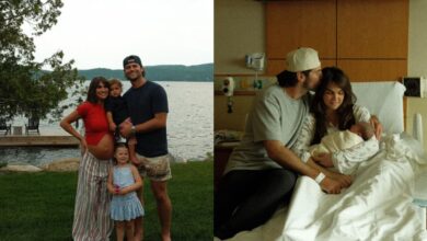 [WATCH] Broncos QB Jarrett Stidham and wife Kennedy expand family playbook with third baby, Nella