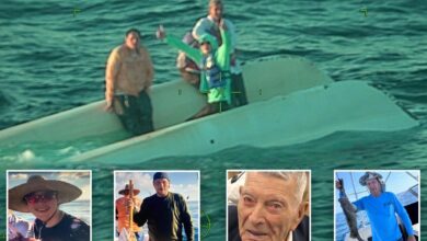 Florida boaters rescued after 20 hours at sea when birthday party fishing trip turns upside down