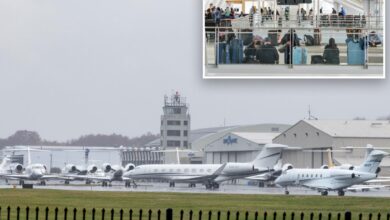 Private jets banned from landing at major airports as FAA struggles to cope with air traffic during shutdown