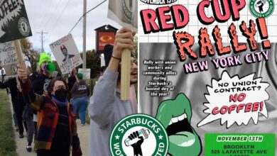 Starbucks workers strike 65 US stores on Red Cup Day
