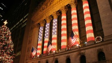 U.S. stocks hover at record highs in quiet trading after the Christmas holiday