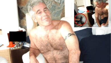 Disturbing photo shows shirtless Jeffrey Epstein with tiny tot