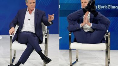 Gavin Newsom’s gross response to The Post’s ‘testicle-crushing’ pose coverage backfires – sparking wave of memes