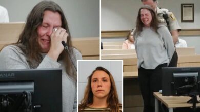 Perv teacher who texted student, 11, about ‘making out’ in class sobs as she learns fate