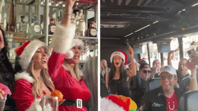 Tamra Judge, Vicki Gunvalson Wear Matching Santa Outfits on TMZ Brunch Tour