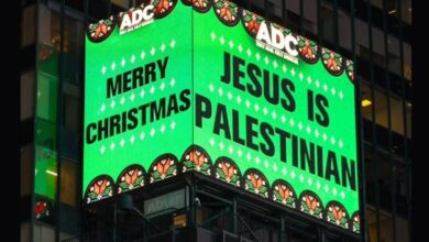 Times Square billboard proclaiming ‘Jesus is Palestinian’ slammed by holiday tourists: ‘A divisive message’