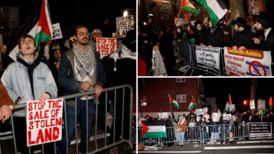 Anti-Israel protesters descend on NYC synagogue, Jewish school while shouting, ‘we support Hamas’