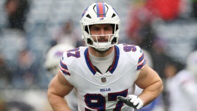 Bills Defensive End Joey Bosa Slams Helmet After Overtime Playoff Loss