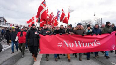 Danish veterans stage protest outside US Embassy