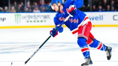 Rangers’ Adam Fox returns to practice in latest rehab step