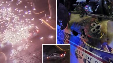 Video shows South Carolina police officer ambushed in patrol car in explosion of gunfire; suspect found dead after shootout