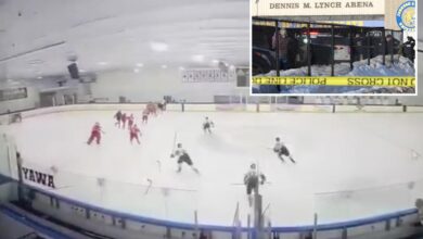 Chilling livestream footage captured moment shooting broke out at RI hockey game, killing 2 and injuring 3
