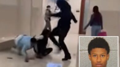 North Carolina dad Shaheem Snype caught on video attacking son’s alleged killer at Mecklenburg County Courthouse