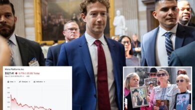 B erased from Mark Zuckerberg’s fortune, Meta stock falls after back-to-back court losses