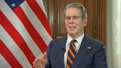 Bessent says Treasury is not intervening in oil commodities markets and has no authority to do so